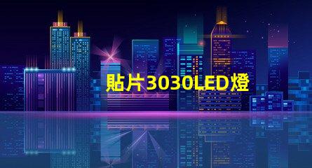 貼片3030LED燈珠哪個廠家質量好？3030的主要技術參數是什么？